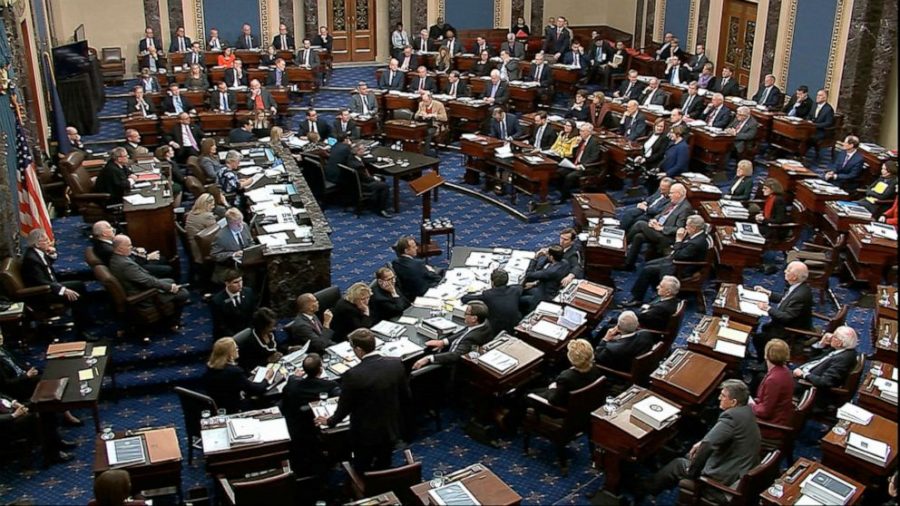 The United States Senate during the impeachment trial of President Donald Trump.