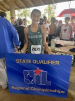 Jones poses for picture after state-qualifying run